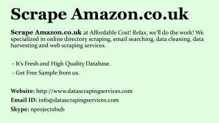 Scrape Amazon.co.uk