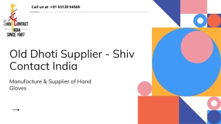 Old Dhoti Supplier In Delhi NCR.