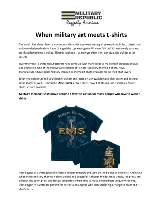 When military art meets t-shirts