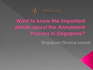 Annulment Process in Singapore