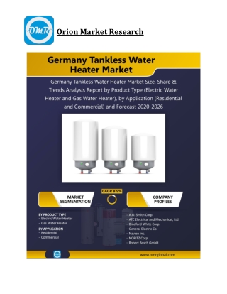 Germany Tankless Water Heater Market Size, Competitive Analysis, Share, Forecast