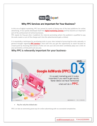 Why PPC Services are Important for Your Business?