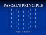 PASCAL S PRINCIPLE