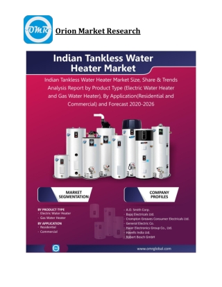 Indian Tankless Water Heater Market Size, Competitive Analysis, Share, Forecast-
