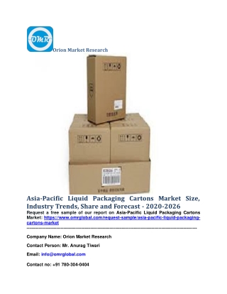 Asia-Pacific Liquid Packaging Cartons Market Size, Industry Trends, Share and Forecast - 2020-2026
