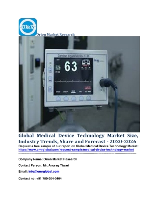 Global Medical Device Technology Market Size, Industry Trends, Share and Forecast - 2020-2026