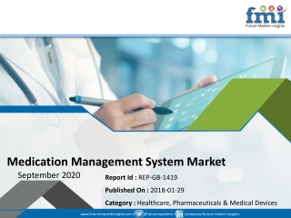 Medication Management System Market to Witness Contraction, as Uncertainty Looms Following Global Coronavirus Outbreak