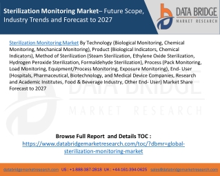 Sterilization Monitoring Market– Future Scope, Industry Trends and Forecast to 2027