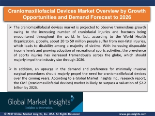 Craniomaxillofacial Devices Market Study by Competitive Analysis and Future Prospects to 2026