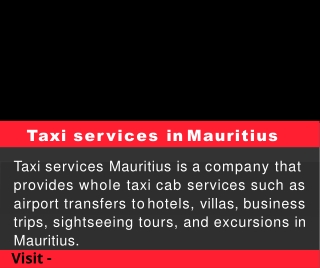 Taxi services in Mauritius