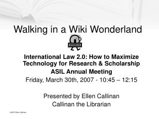 Walking in a Wiki Wonderland