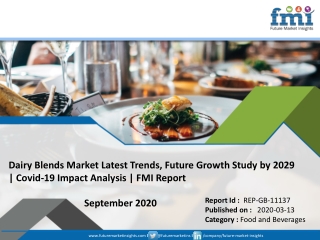 Dairy Blends Market Size, Share, Growth, Analysis And Precise Outlook – 2029 | FMI Report