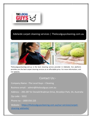 Bond cleaning adelaide | Thelocalguyscleaning.com.au