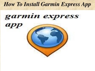 How To Install garmin express app