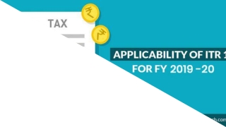 View Parameters For The Applicability of ITR 1 For FY 2019-20