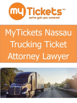MyTickets Nassau Trucking Ticket Attorney Lawyer