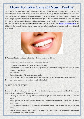 How To Take Care Of Your Teeth?