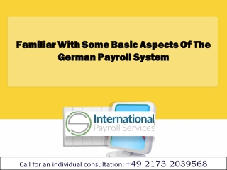 Familiar With Some Basic Aspects Of The German Payroll System