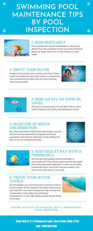Swimming Pool Maintenance Tips by Pool Inspection