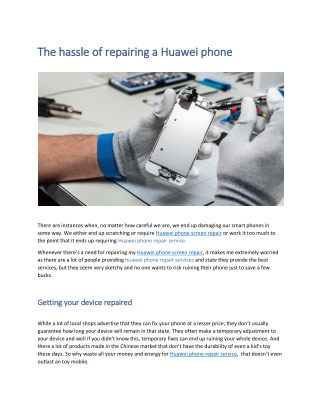 Huawei Phone Screen Repair  | Huawei Screen Replacement Near Me