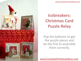 Icebreakers: Christmas Card Puzzle Relay