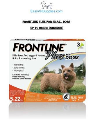 Frontline Plus for Small Dogs (Orange)- Easyvetsupplies