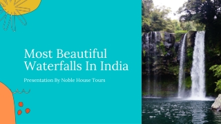 Most Beautiful Waterfalls In India