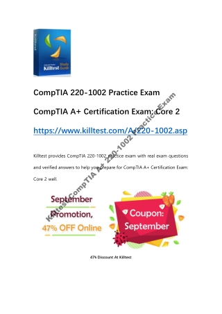 CompTIA A  Certified 220-1002 Practice Exam Killtest