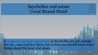 Seychelles real estate by Coral Strand Hotel