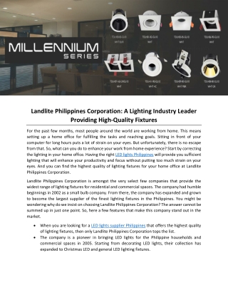 Landlite Philippines Corporation: A Lighting Industry Leader Providing High-Quality Fixtures