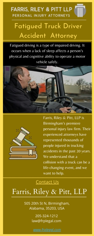 Birmingham Fatigued Truck Driver Accident Attorney