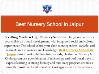 Best Nursery School in Jaipur