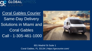 Courier Service in Miami, Express Courier Miami - Global Express Courier