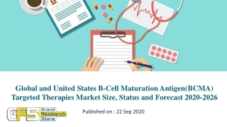 Global and United States B-Cell Maturation Antigen(BCMA) Targeted Therapies Market Size, Status and Forecast 2020-2026