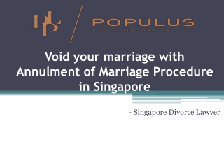 Annulment of Marriage Procedure in Singapore