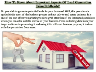 How To Know About Important Aspects Of Lead Generation From Boldleads?