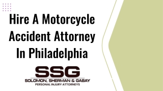 Hire A Motorcycle Accident Attorney In Philadelphia