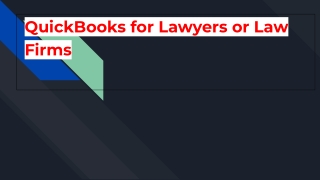QuickBooks For Lawyers and Law Firms |  1-888-883-9555 | USA