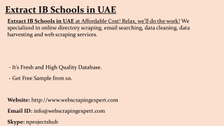 Extract IB Schools in UAE