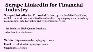 Scrape LinkedIn for Financial Industry