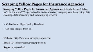 Scraping YellowPages for Insurance Agencies