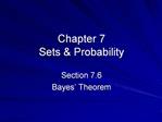 Chapter 7 Sets Probability
