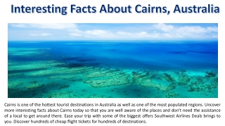 Interesting Facts About Cairns, Australia