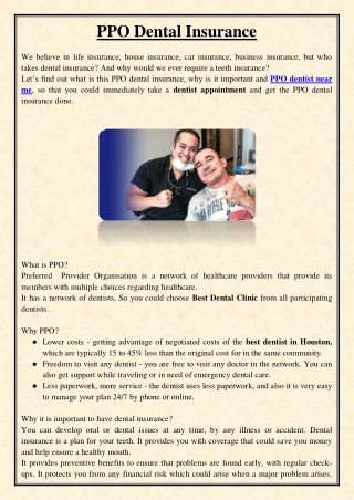 PPO Dental Insurance