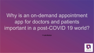 Importance of on-demand appointment app for doctors and patients