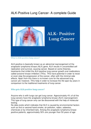 ALK-Positive Lung Cancer- A complete Guide