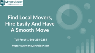 Find Local Movers, Hire Easily and Have a Smooth Move