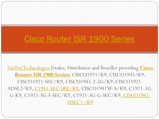 Cisco Router ISR 1900 Series Router | Price/Cost Call: 9036000187