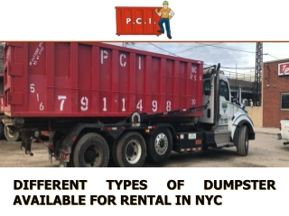 Different Types of Dumpster Available for Rental in NYC