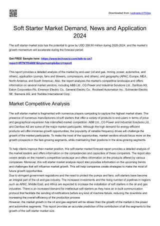 Soft Starter Market Research 2024